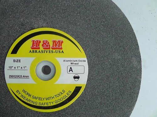 10" x 1" x 1" x 1" BENCH GRINDING WHEEL 60 grit Vitrified 1" Arbor includes 3/4" 5/8" 1/2" Bushing